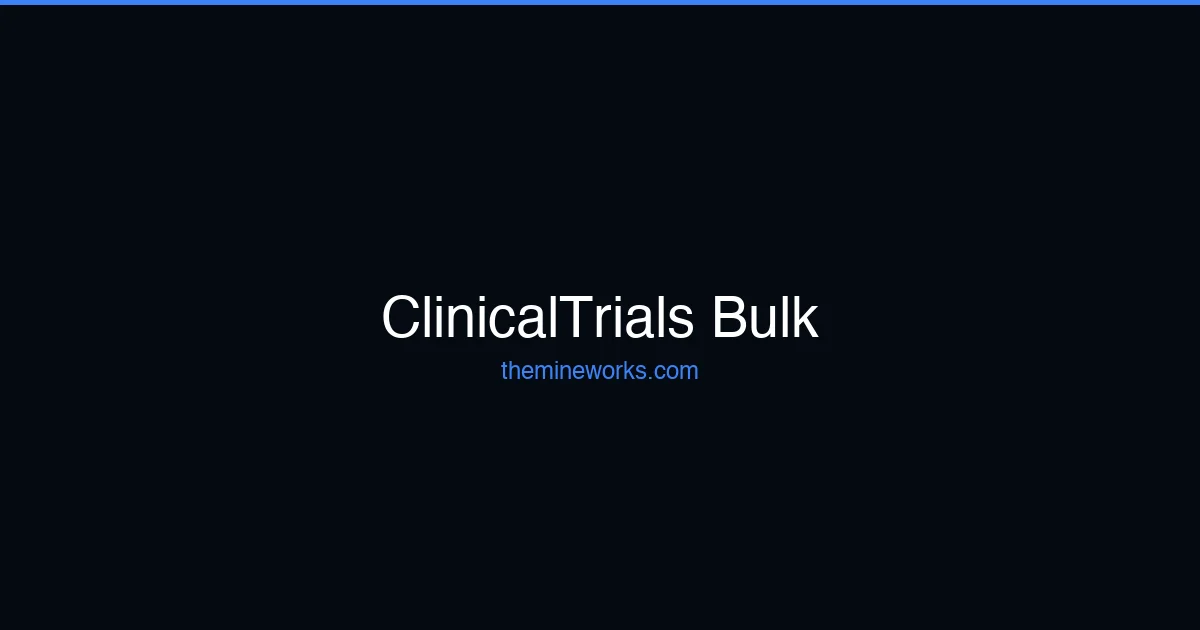 ClinicalTrials Bulk Exporter