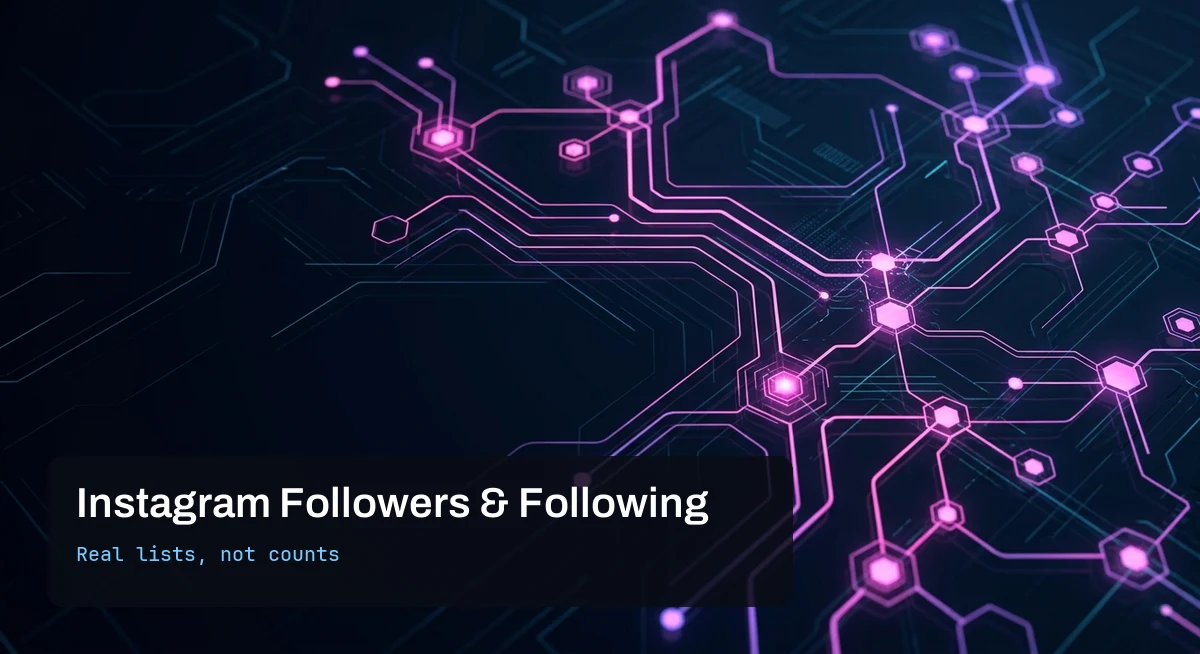 Instagram Followers & Following Scraper