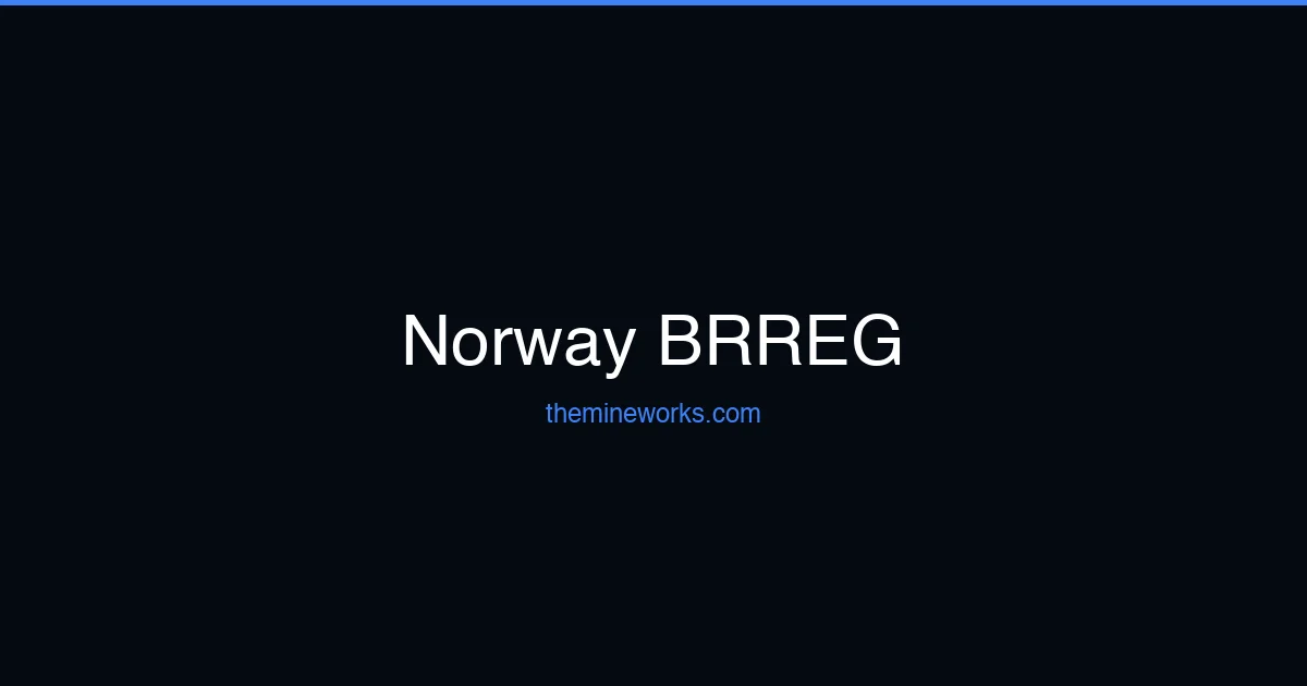 Norway BRREG Scraper